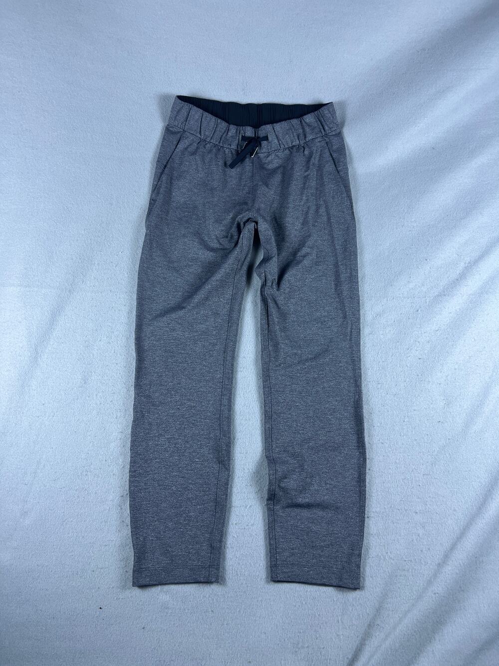 Lululemon On The Fly Pants Womens 4 Heathered Gray Tapered Ankle Athletic Jogger